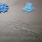 Цветы из бисера, 4 варианта