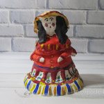 дымковская грушка из соленого теста барыня