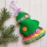 Елочные игрушки из фетра