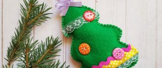 Елочные игрушки из фетра