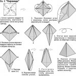 Пирамида в технике оригами