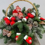 Самодельная новогодняя корзина