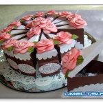 Торт из картона, шаблон с размерами