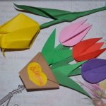 тюльпаны из бумаги легкие и красивые