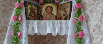 Украшение полки для икон